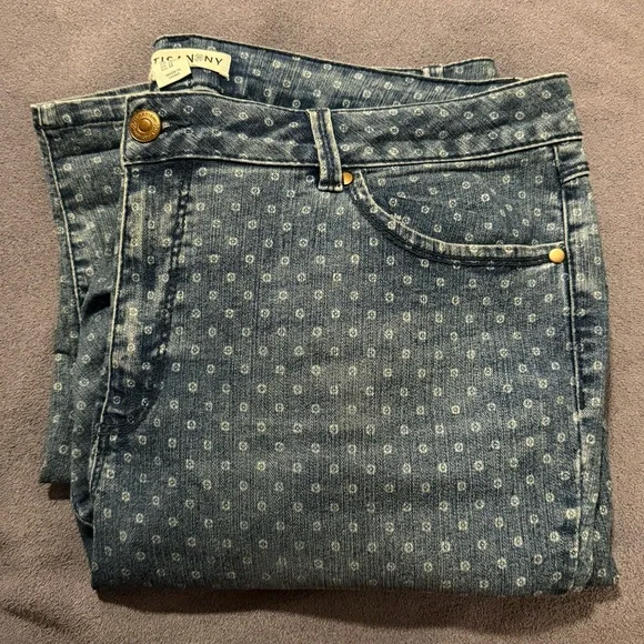 Artisan Ny Blue Patterned Ankle Jeans - Picture 7 of 7